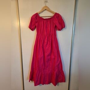 Girls' Pink Off-Shoulder Dress